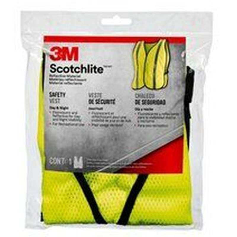 3M™ Reflective Vest Short Sleeve Construction Safety Vest– Class 3, 94900H1-DC, Yellow, 5/case